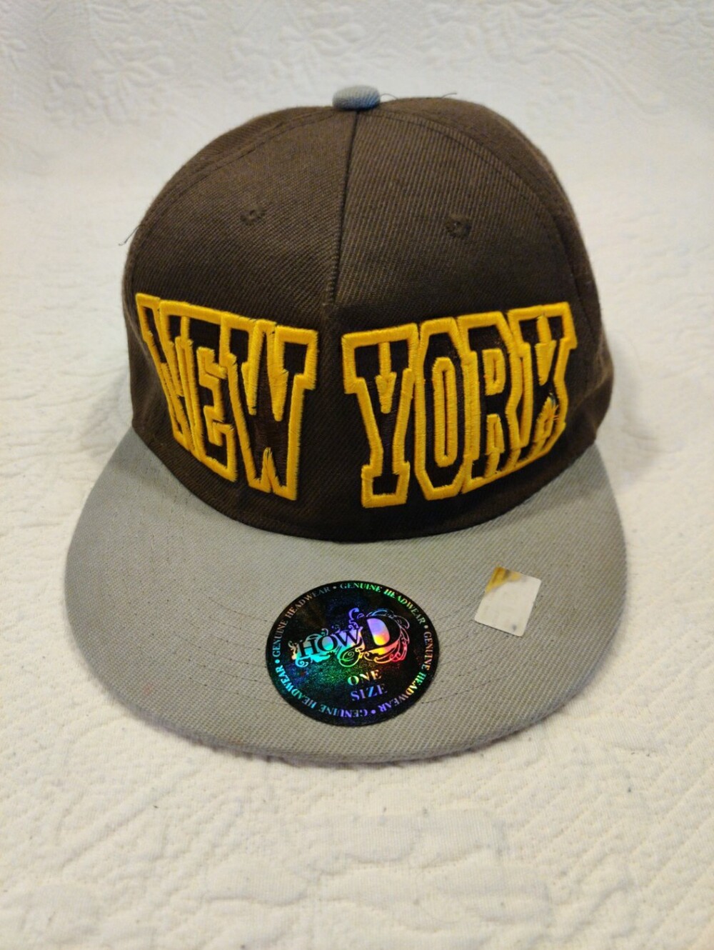 HowD Brand  New York State Two Tone Embroidered Snapback Adjustable Hat